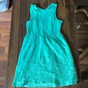 Aqua lacy tank dress